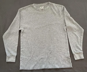 Blu Rock Hemd Herren mittelgrau Langarm Thermo Rundhals Waffelstrick Freizeit - Bild 1 von 7