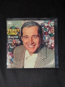 Perry Como ~ Jingle Bells/Santa Claus Is Coming to Town 45 RCA w Pic. Slev. VG+ - Picture 1 of 6