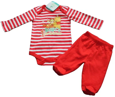 Disney Baby Unisex Winnie The Pooh Red 1st Christmas Set Size Newborn - Image 1 of 4