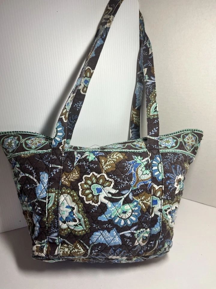 Bolso de Hombro Vera Bradley JAVA BLUE Villager - Marrón Azul Teal Foto 1 de 3