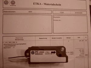 Querbeschleunigungsgeber Crashsensor  VW 1J0  909  606  D - Bild 1 von 1