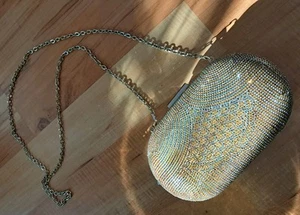 💎Glitzernde 20er Jahre Stil Abendtasche Clutch goldener Kette Mascara - Bild 1 von 10
