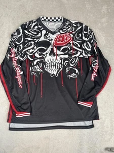 Troy Lee Designs Jersey Mens 2XL Black Red Skull Snake Graphic Motocross BMX MTB - Picture 1 of 13