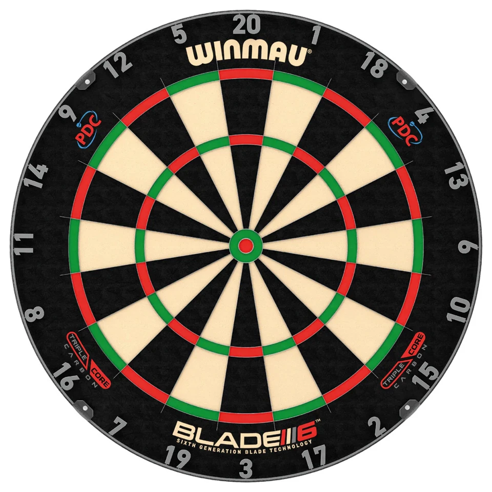 WINMAU BLADE 6 TRI-CORE TRIPLE CORE CARBON DART BOARD 3032
