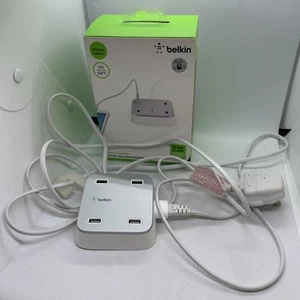 Belkin Family Rockstar 4-Port Wall Mountable USB Home Charger with 3m Cable - Zdjęcie 1 z 7
