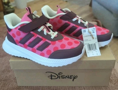 Adidas Disney MINNIE Mouse EL C NWB IH1236 Kids Size 2 Pink w/Brown & White New - Image 1 of 4