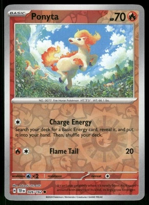 Ponyta 026/162 TEF SV05: Temporal Forces Reverse Holo NM - Image 1 of 2
