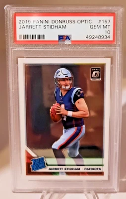 2019 Optic Rated Rookie JARRETT STIDHAM RC ROOKIE Football Card PSA 10 GEM MINT - Image 1 of 2