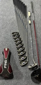 PING G5 irons 4-9, PW, UW, LH Green Dot, TFC 100 Tip Flex Control  Shaft Regular - Picture 1 of 9