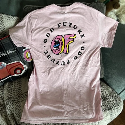 Camiseta masculina Santa Cruz Odd Future rosa pequena nova com etiquetas 100% algodão - Imagem 1 de 4