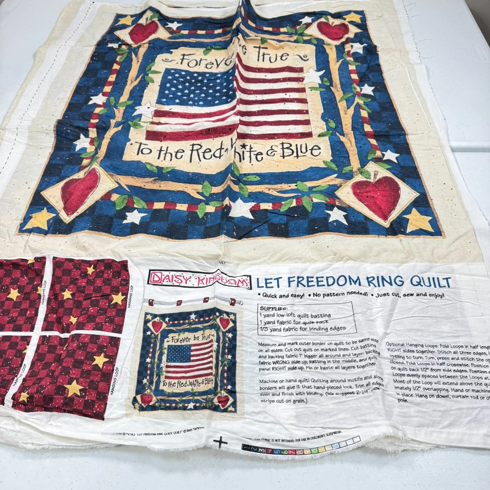 vintage daisy kingdom fabric let freedom ring quilt 4782 - Image 1 of 4