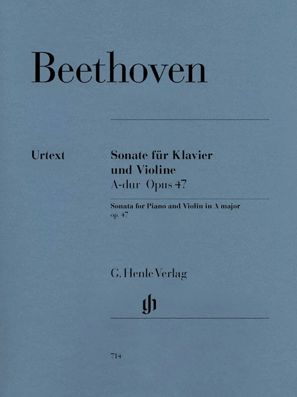 Beethoven Sonata Piano & Violin A Major Op 47 Henle Urtext Sheet Music Book - Image 1 of 1