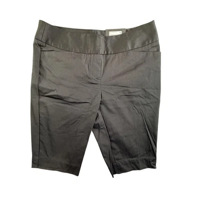Worthington Shorts Womens 4 Black Modern Fit Bermuda Dress Slim Leg Office NWT - Image 1 of 4