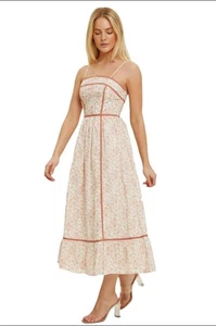NWT 100% Cotton Boutique Cottagecore Dress L - Picture 1 of 7