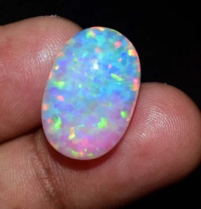 Piedra preciosa natural de ópalo de fuego etíope de 10,70 quilates juego de colores sin tratar - Imagen 1 de 6