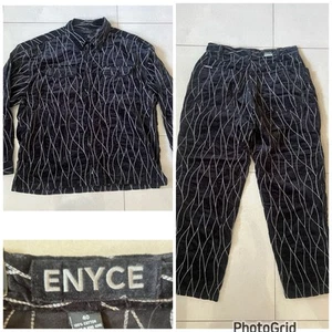 Enyce Vintage 2 Stück Samt Hemd & Hose Herren 3XL W36 Hip Hop Rap Y2K - Bild 1 von 10