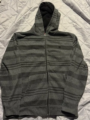 DC Shoes Hoodie Mens XL Full Zip Sherpa Lined Sweatshirt Skateboard Y2K Skate - Image 1 of 4