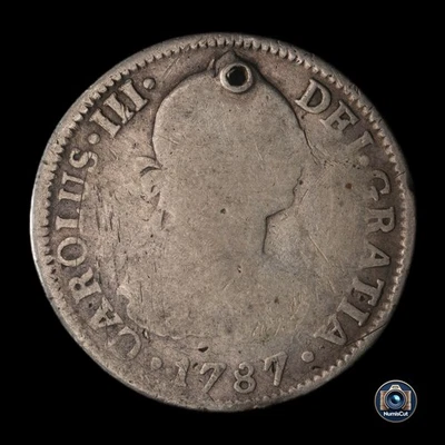 Mexico - 2 Reales - 1787 (Mo FM) Carolus III - Silver - Image 1 of 4