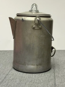 Vintage Coleman  Aluminum 9-Cup Coffee Pot Percolator Camping Cabin Decor - Picture 1 of 6