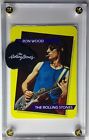 Nice Rolling Stones Ron Wood trading card / official guitar pick display!
