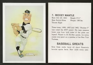 Mickey Mantle #7 Baseball Greats Caricature Card - Picture 1 of 1