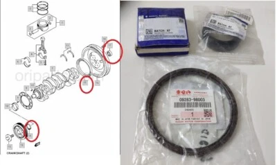 Crank Kit Oil Seals +bearing  Fits 09-13 Suzuki Grand Vitara Kizashi 2.4L -OEM - Image 1 of 3