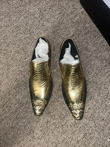Men's Low-heeled Faux Leather Pointed Toe Casual Fashion Chelsea Shoes - Picture 1 of 6