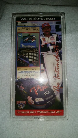 Dale Earnhardt February 15, 1998 Daytona 500 Commemorative Ticket Cover
