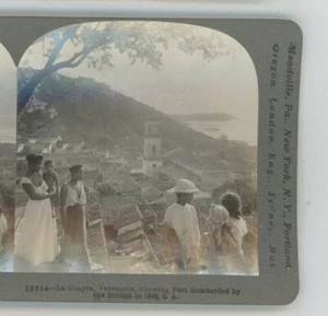 Fort Bombarded by British La Guayra Venezuela S.A. Keystone Stereoview - Picture 1 of 2