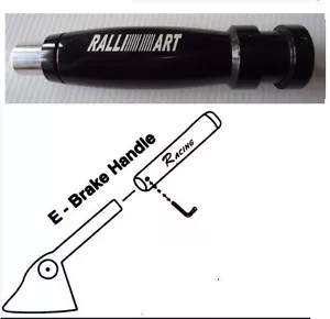 Manija de freno de mano E de aluminio para automóvil INCLUYE BOTÓN DE LIBERACIÓN RALLIART NEGRO - Imagen 1 de 5