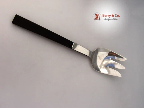 Town and Country Serving Fork Allan Adler Sterling Silver Ebony 1950 Cover