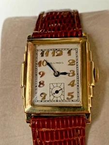RARE - Vintage 1930’s Illinois 14K Yellow Gold Wristwatch with 21 Jewels - Picture 1 of 11