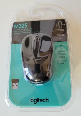 New! Logitech M325 Wireless Mouse, Black, in original packaging - Image 1 of 3