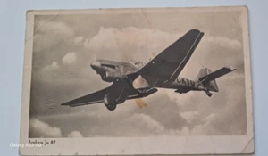 postcard luftwaffe junker JU 87 stuka bomber ww2 third reich rare card - Picture 1 of 2