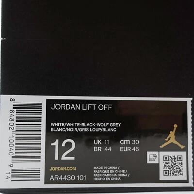 Zapatillas deportivas Jordan Lift Off blancas negras para hombre AR4430-101 nuevas Foto 1 de 4