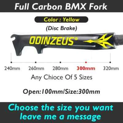Full Carbon Fiber Folding Bike Hard Fork Disc Brake Cycling Fork Parts 14-22Inch - Image 1 of 4