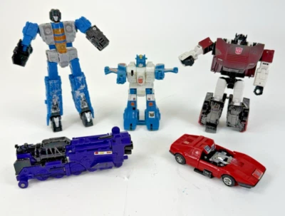 Vintage Transformers Lot Incomplete Topspin Astrotrain Thudercracker Sideswipe - Image 1 of 4