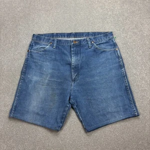 Wrangler Denim Shorts Adult Waist 38 Blue Jorts Carpenter Workwear Hip Hop Mens - Picture 1 of 8