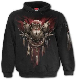 Spiral Cry Of The Wolf Men's Black Hoodie • Ships in 2-4 Weeks • Gothic - Picture 1 of 2