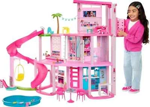 Traumhaus, Puppenhaus Spielset mit 75+ Teilen inkl. Spielzeugmöbel & 3-stöckig - Bild 1 von 8