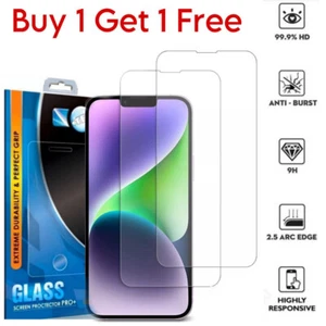For iPhone 11/12/13/14/15/16 Plus 6/7/8 Plus Tempered Glass Screen Protector - Picture 1 of 4