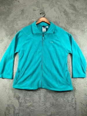 Chaquetas para mujer 1XL polar Reebok azul deletreado logotipo bordado cremallera ligera Foto 1 de 4