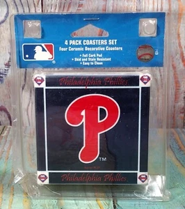 4 Pack Coasters Set - MLB Phillies - 2012 - NEW - Taped Package - Picture 1 of 6