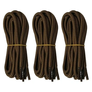 3 pairs 5mm Thick Heavy duty Round Hiking Work Boot Shoe laces Military Strings - Picture 1 of 5