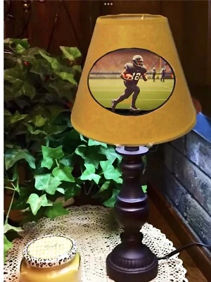 Oiled Kraft Rustic Football Sport Decal Lamp Shade 9x4x7~ CLIPS ON BULB! - Image 1 of 4