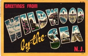 US POSTAL HISTORY #839 PAIR NJ WILDWOOD NJ, 1953 NJ Greetings from WilDWOOD - Picture 1 of 2