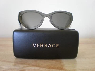 范思哲女式 VE2234 10016G 53 毫米透明灰色镜面太阳镜 - 全新 — 第 1/4 张图片