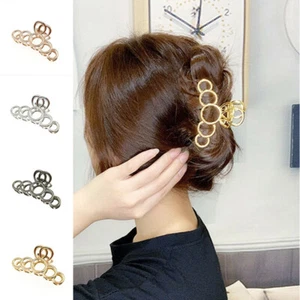 Hair Clip Novelty Round Crab Hairpin Women Acrylic Claw Big Elegant Hair - Picture 1 of 11