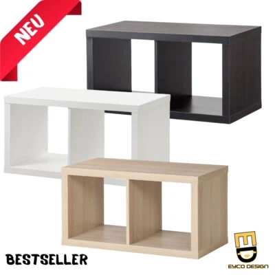 🔵🟡 IKEA Kallax 77x41 cm Regal 2 Fächer Wand Hängeregal Bücherregal Vitrine - Bild 1 von 3