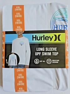 HURLEY T-SHIRT YOUTH LONG SLEEVE MOISTURE WICKING UV UPF 50+ SIZE XXL 18-20 NEW - Picture 1 of 5